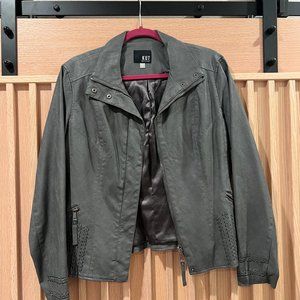 Kut from the Kloth women's gray leather jacket Size M